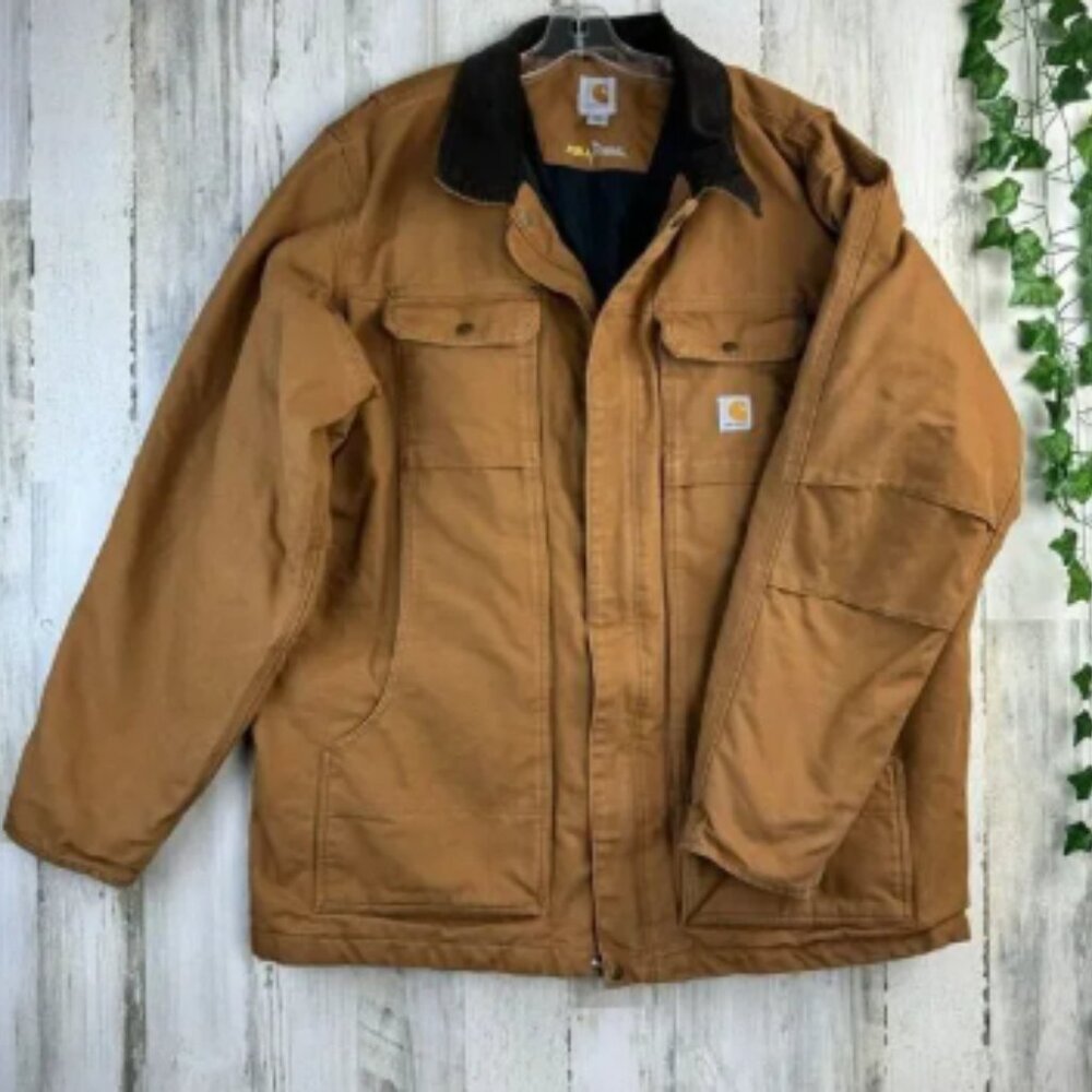 Carhartt Full Swing Relaxed Fit Washed Duck Insulated Traditional Coat